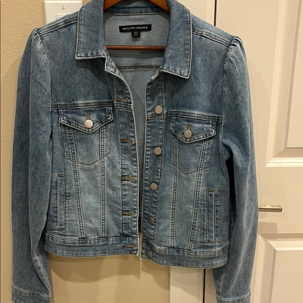 Boston Proper Classic Blue Jean Jacket